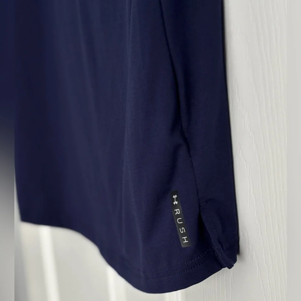Under Armour Men's Navy UA Rush Performance Athletic Shirt Powered by Celliant M - Picture 3 of 4